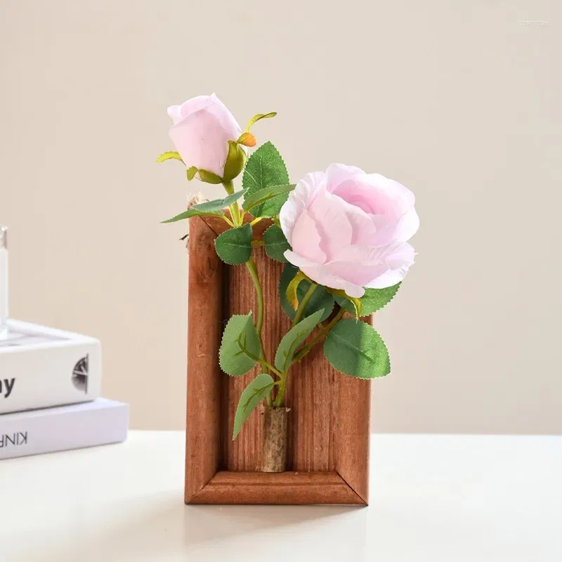 Dekorative Blumen künstliche Blume Rose kleine Wand Hängende Bonsai Ornamente Innenpopfe Pflanze