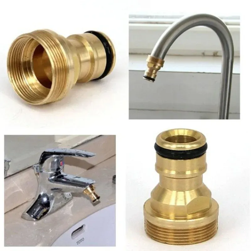 Universal Faucet Extender Brass Hreaded Hose Water Pipe Connector Tube Tap Adaptor Garden Pipe Adaptor Kitchen Accessories