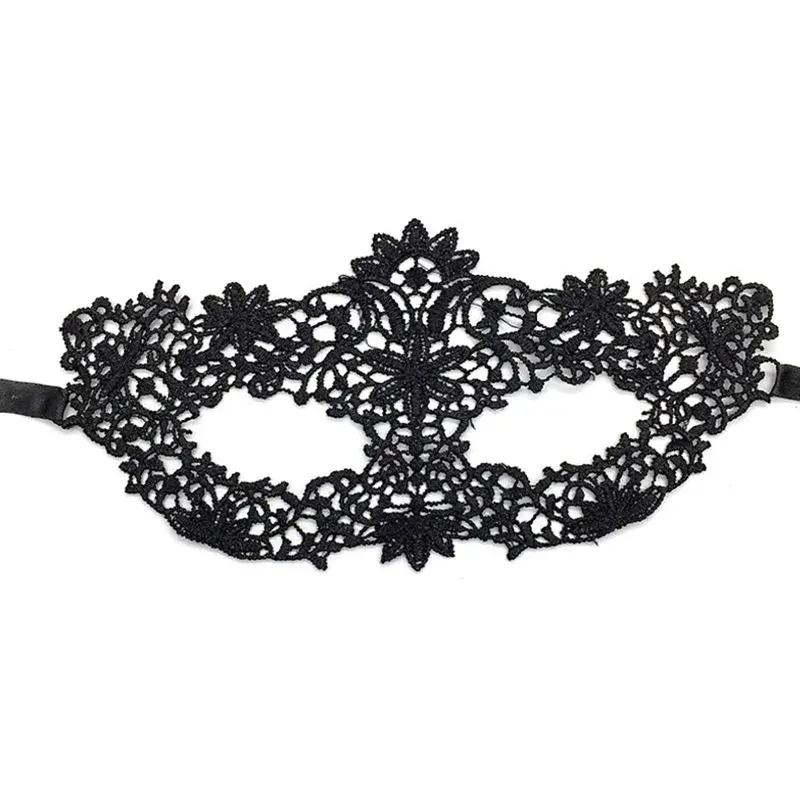 Party Lace Eye Mask Kvinnor Het Sexig fjäril Mystisk svart mask för Masquerade Halloween Cosplay Party Costume Accessories