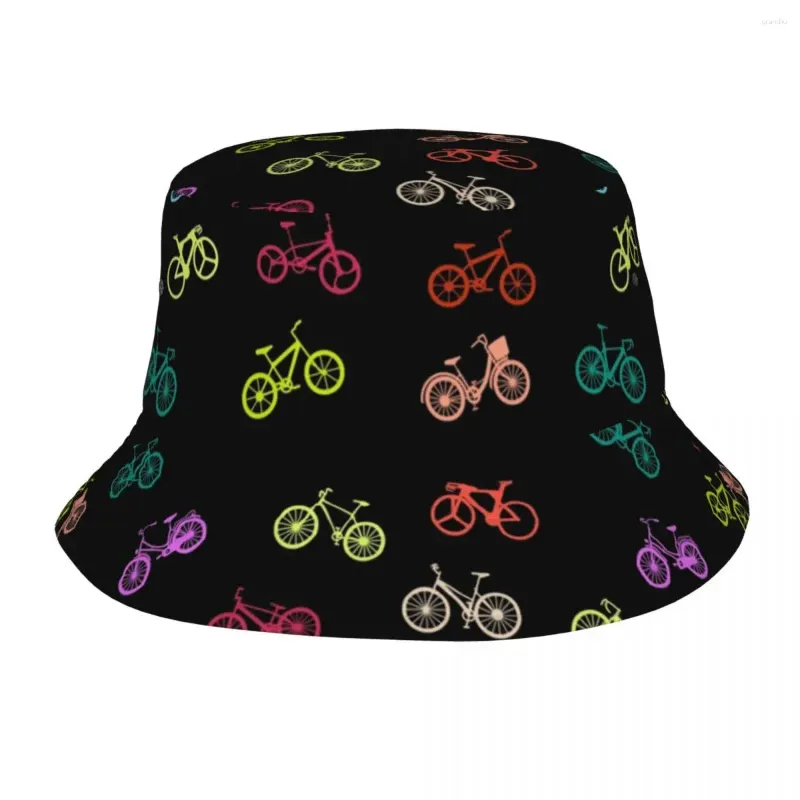 Berretti per biciclette cappello da secchio per uomini donne beach colorate cartone animato cappelli da sole unica copricapo da pesca da pesca da pesca.