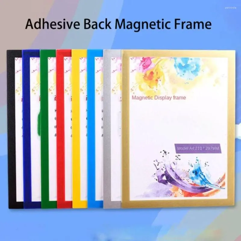Frames PVC Magnetic Frame Convenient Adhesive Back A4 A3 Wall Sticker Paper Holder Office