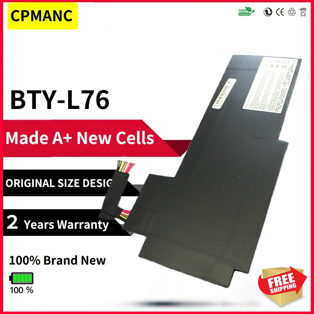 Батареи CPMANC BTYL76 Батарея ноутбука для MSI GS70 2OD 2PC 2PE 2QC 2QD 2QE GS72 MS1771 MS1772 MS1773 MS1774 Medion X7613 MD98802