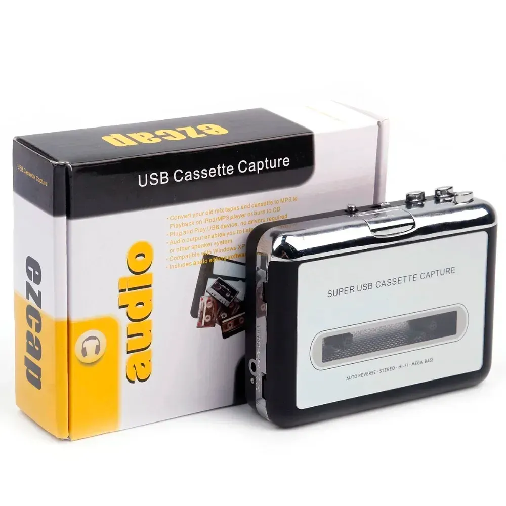 Spelers cassettespeler USB cassette naar mp3 converter Capture Audio Music Player Tape Cassette Recorder Drop verzending