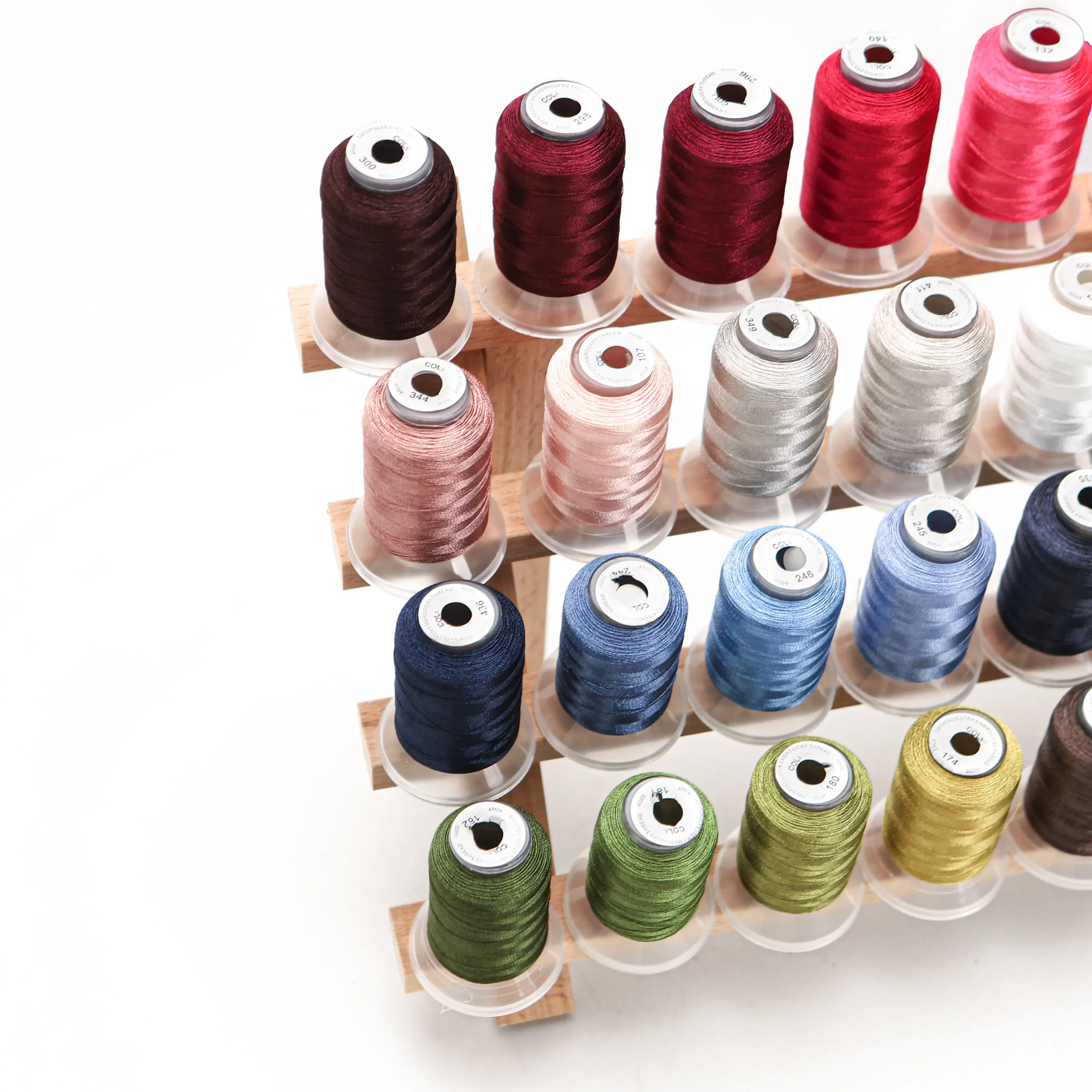 40 Colors Polyester Embroidery Machine Thread Kit 120d/2 500m For Embroidery And Sewing Machines