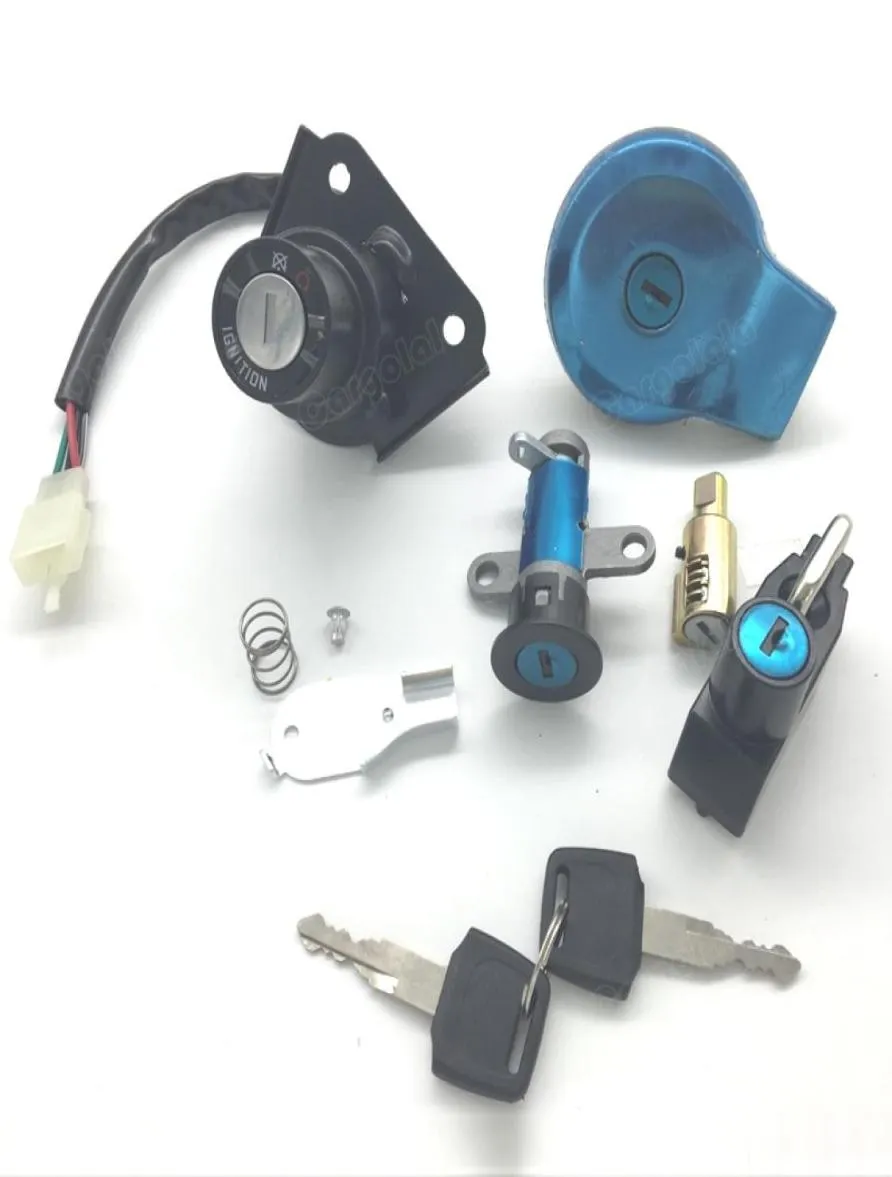 Motocicleta Interruptor de ignição Trepa de gás combustível Chave de trava do assento para Yamaha XV125XV250 198820119817987