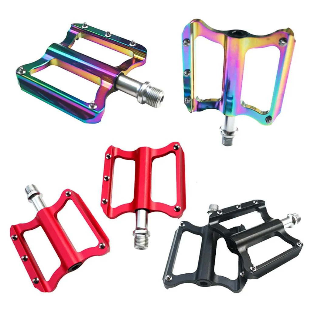 Mountain Bike Pedals, Sealed Bearing Non- Pedals,light Aluminum Alloy 9/16 Road BMX Pedals Flat Platform Pedal