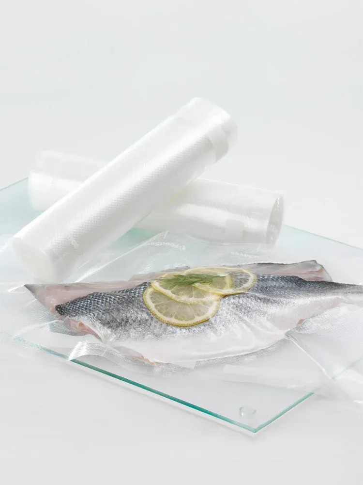 Matvakuumförseglingspåsar för sous vide mat sparare kök förvaring väska bpa-fria vakuumförpackningspåsar köksverktyg 20 cm*500 cm rulle