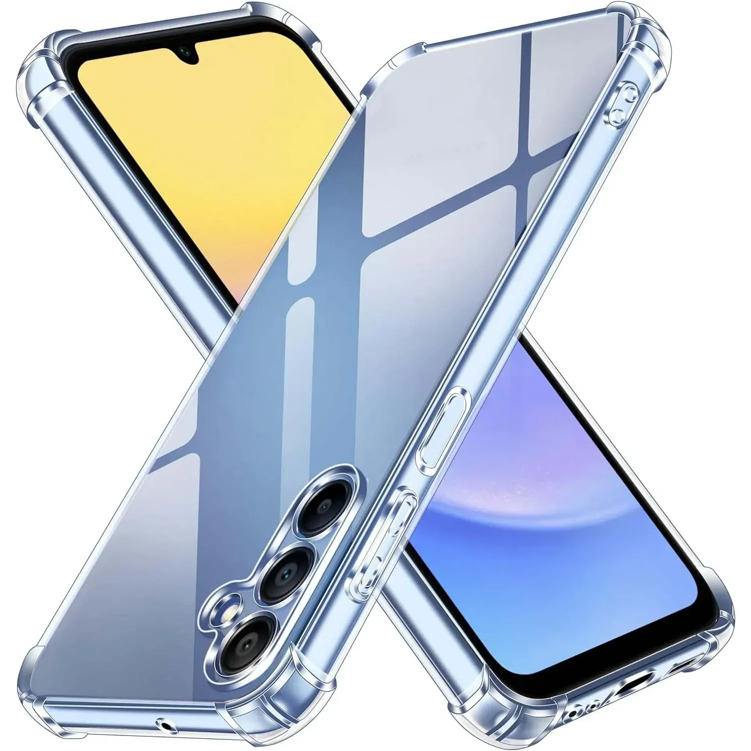 Luxus Clear Phone Hülle für Samsung Galaxy A34 A04 A33 A53 A73 A13 A03 A15 A25 A35 A55 A05S A04S A14 4G A24 A54 5G Rückenabdeckung