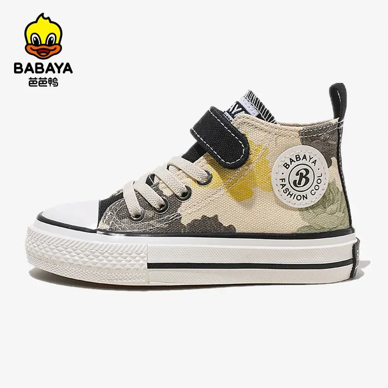 Sneakers Babaya Chaussures en toile haute pour enfants Chaussures décontractées 2023 Automne Nouvelles filles Sneakers pour enfants chaussures respirantes