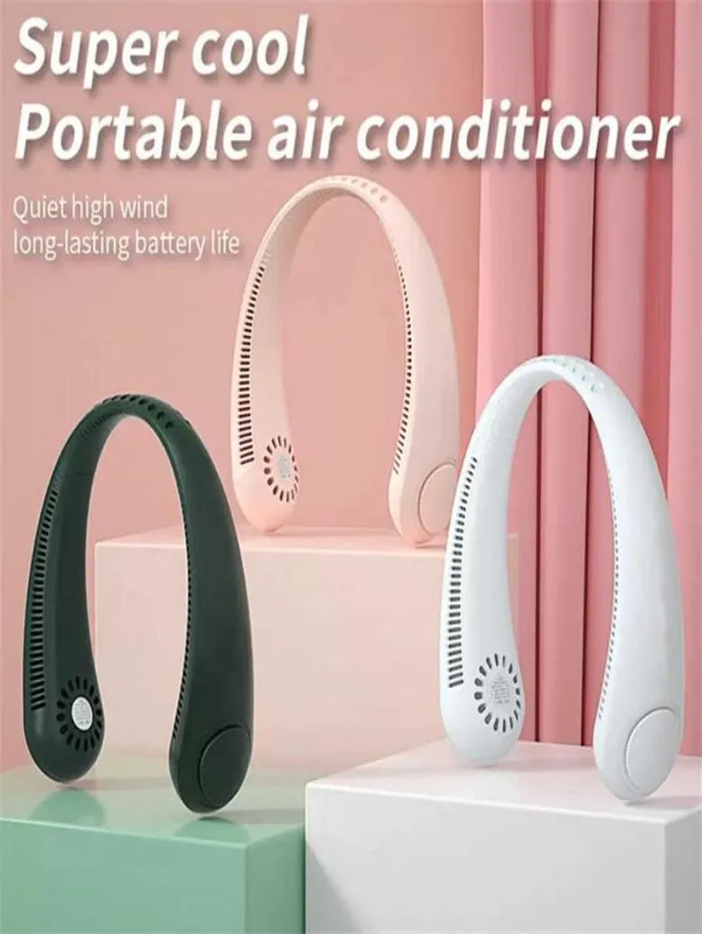 Mini ventilateur portable couche suspendue ventilateur USB rechargeable 3 vitesses de vent Personnelles pour le bureau à domicile extérieur 20223362352