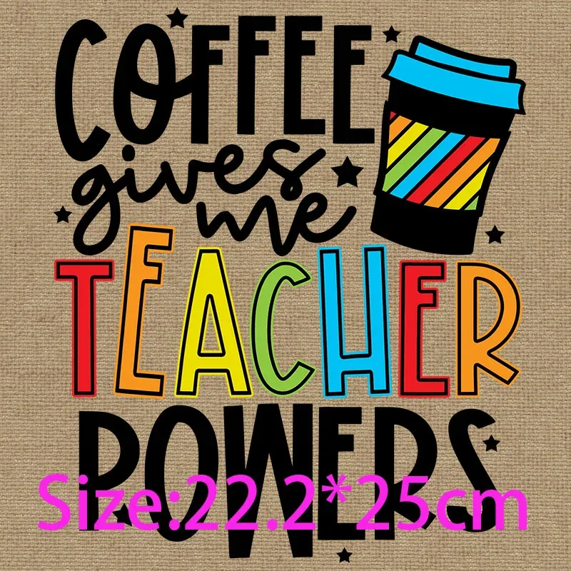 T-shirt transfert café réchauffe le soul skull professeur café la vie du café me donne des pouvoirs des enseignants étiquettes personnalisées