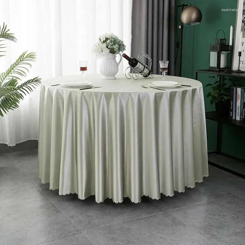 Table Cloth Round Satin Tablecloths Solid Cover For Restaurant Birthday Wedding Party El Home Decoration