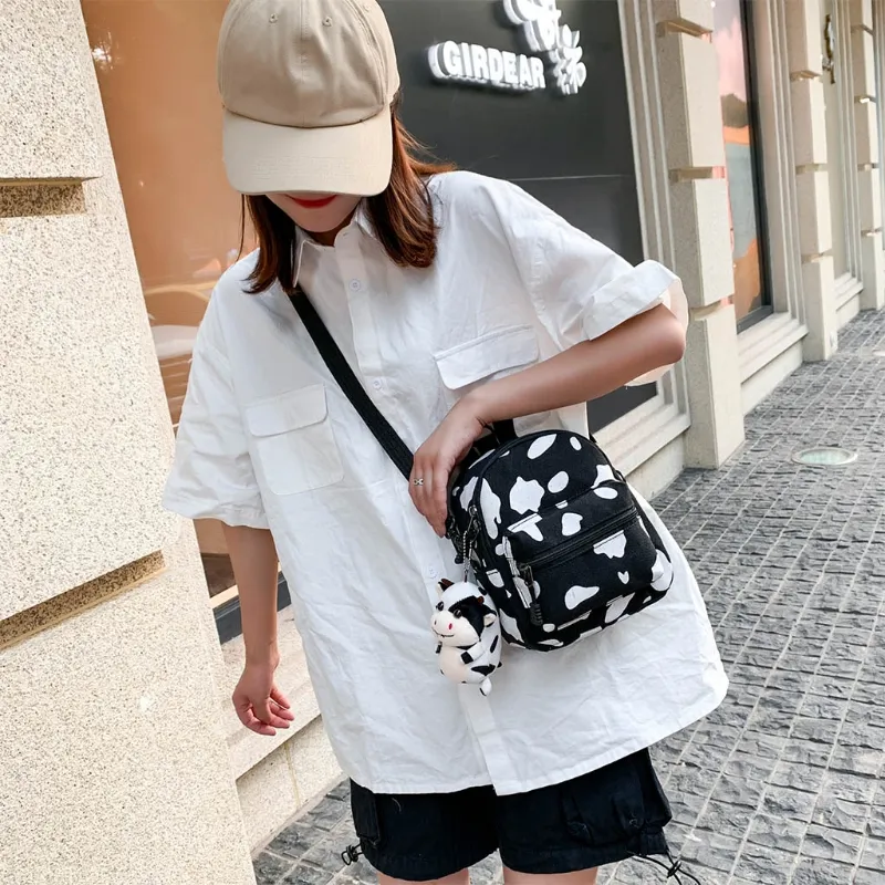 Animal Print Backpack Womens Mini Backpacks, Lightweight 