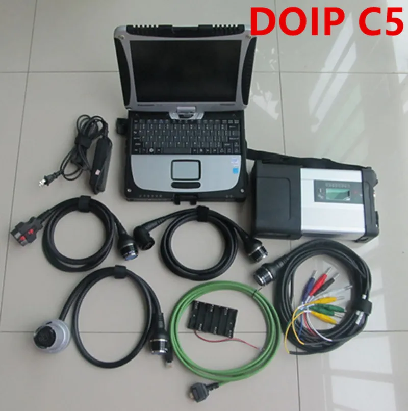 MB SD C5 STAR DOIP-versie met CF19 I5 4G Laptop Full Soft-Ware voor Benz Connect Multiplexer