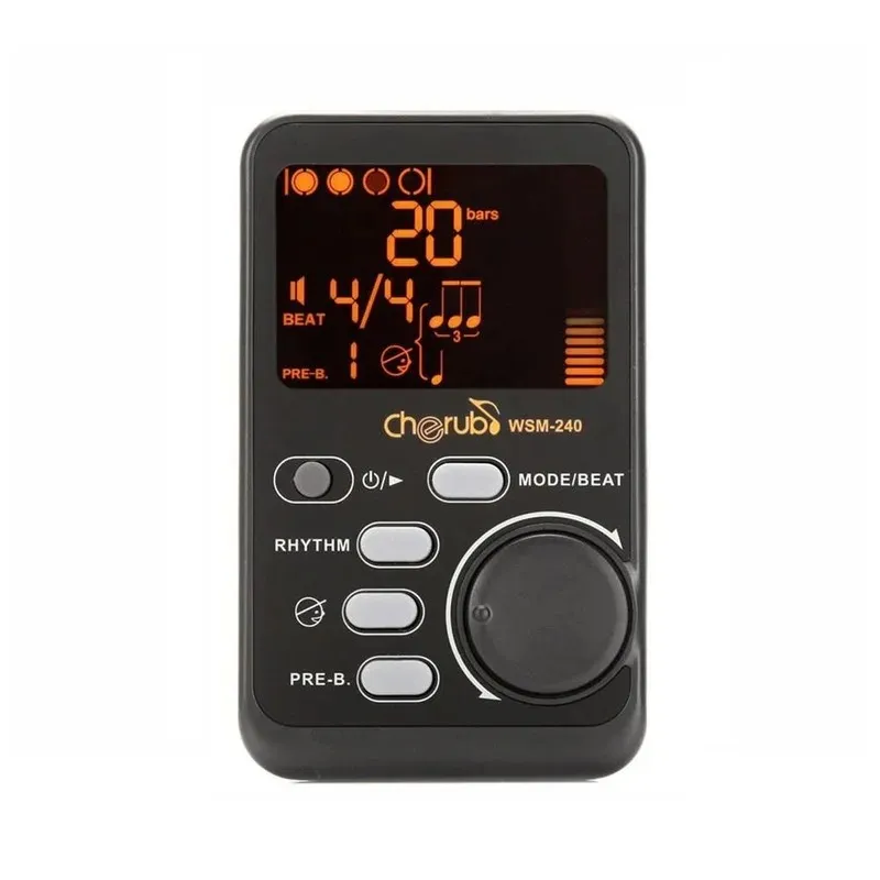 WSM-240 Tragbares Gitarrenklavier Metronome Digital LCD Clip-On Tuner Metrononom für Gitarrenviolin-Bass-Musikinstrumente Universal