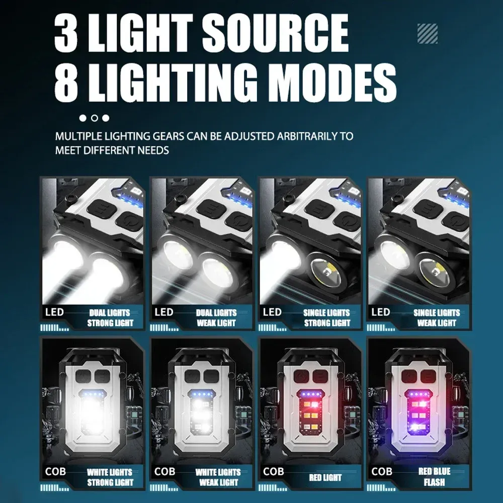 ضوء قوي لضوء شعلة الجيب قابلة لإعادة شحنها سوبر مشرق LED متعدد الوظائف LINTERNA LED MAGNET