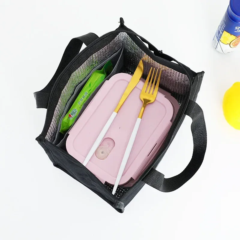 Sac à lunch isolé portable à haute capacité Femme Kid Picnic Travail Travel Food Thermal Storage Container Bento Box Color Tote Sac