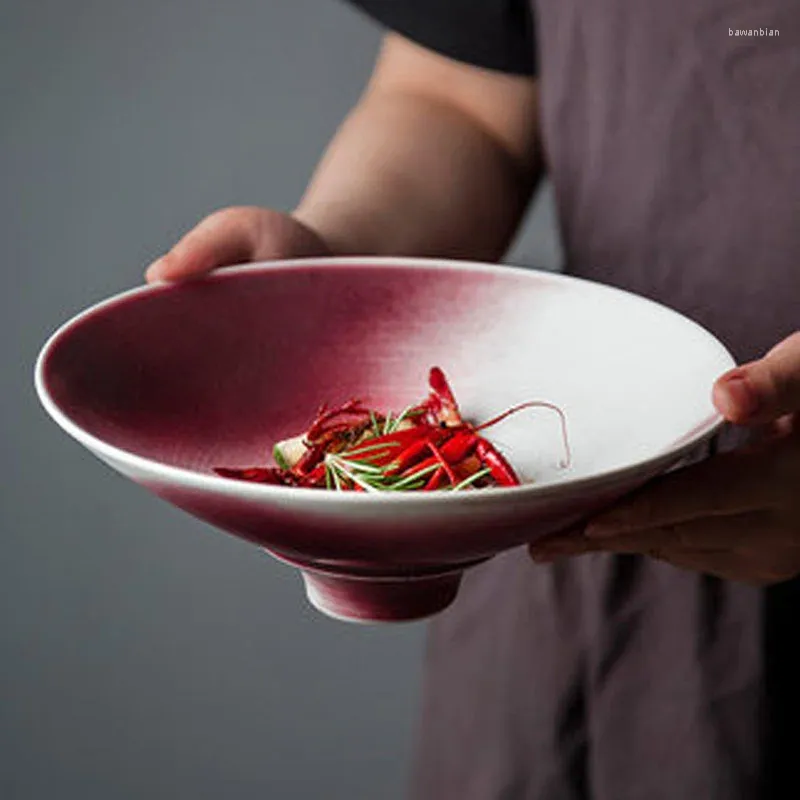 Миски Файнс творческий европейский стиль корт ретро Аджисен Рамен Керамическая Коническая высокопоставленная высокая суп приготовление