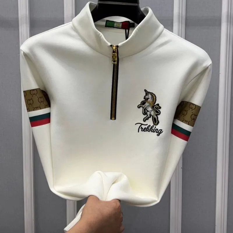 Luxusdesigner Herren Polos T-Shirt Jacken Pullover Sweatshirt-Mäntel Mode Männer Frauen Langarmige Poloshirts Buchstaben reine Baumwolle hochwertige Kleidung Top