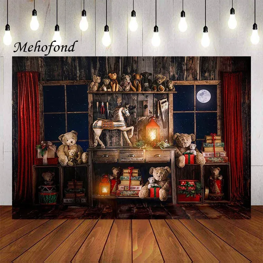 Weihnachts-Hintergrund Mit Lebkuchenhaus & Schneemann – Fotohintergrund Für Feiern