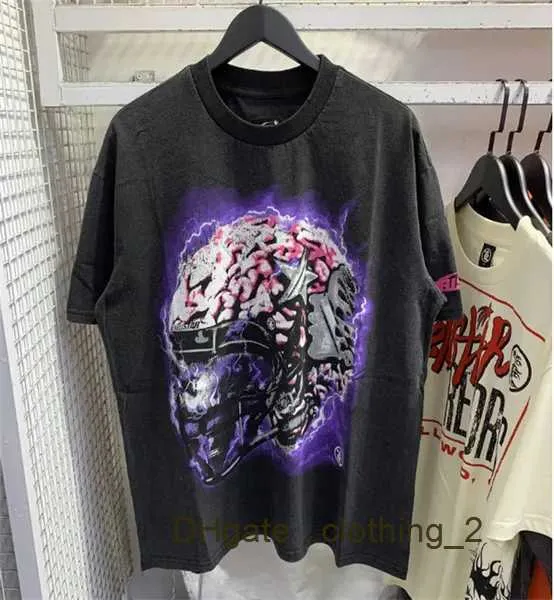 Herrendesigner Long T -Shirts Frauen Kurzarm Hellstar Studios Rekorde Crewneck Tee Print Männer Freizeitstraße Top Wa2z