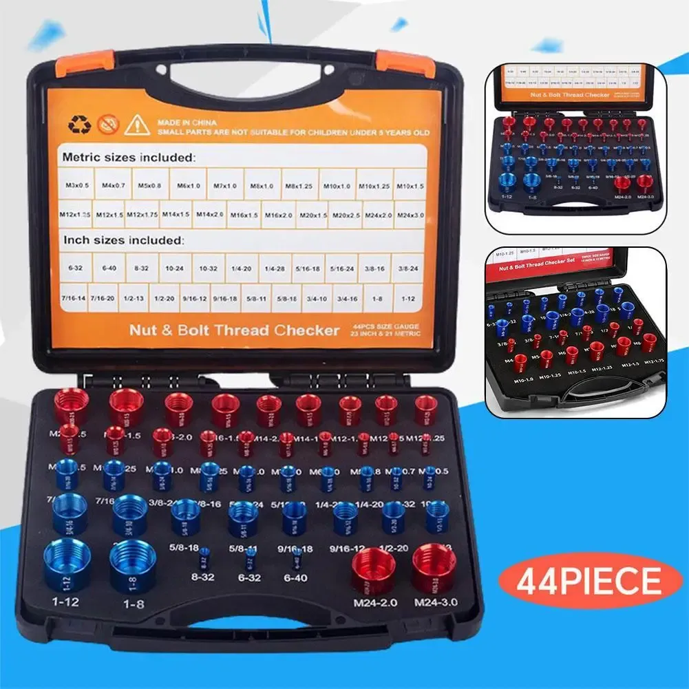 Bvdfgk Nut And Bolt Thread Checker - 23 Inch & 21 Etric Sizes Thread