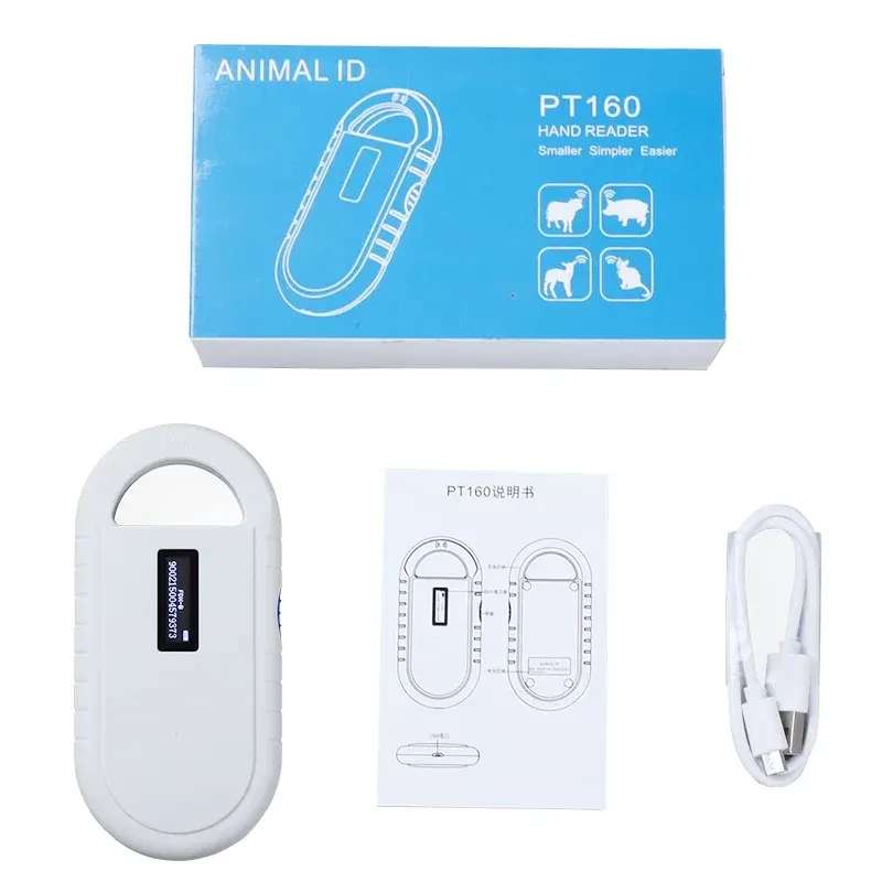 Scanner de puces ID de PET numérique portable rechargeable Microchip RFID lecteur pour animal de compagnie lecteur de puce animale scanner