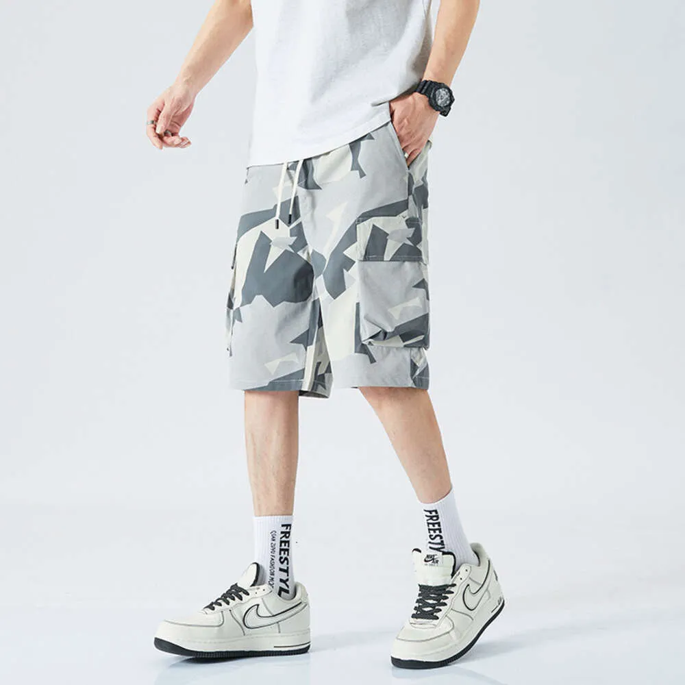 夏のファッションpi shuai camo pantsメンズルーズストレートカジュアルショーツサマーシンクール5ディビジョンファッション