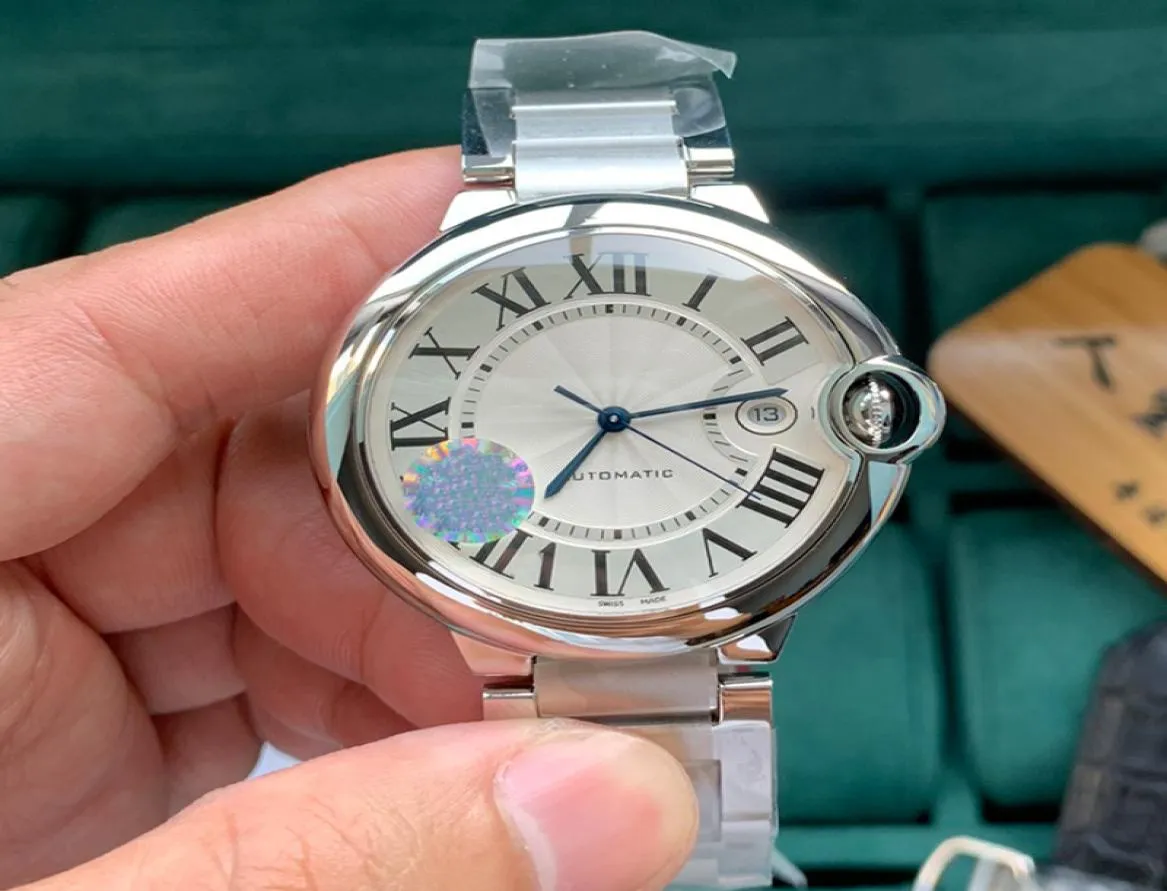 Relógios masculinos da moda relógio mecânico totalmente automático de 42 mm de safira de água vital.