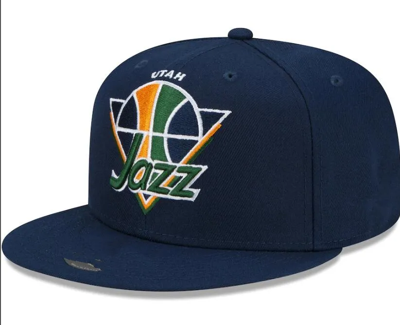 Amerikanischer Basketball "Jazz" Snapback Hats 32 Teams Luxus -Designer -Finale -Meister Lockerraum Casquette Sport Hat Cripback Snap Back Rücken Cap A12