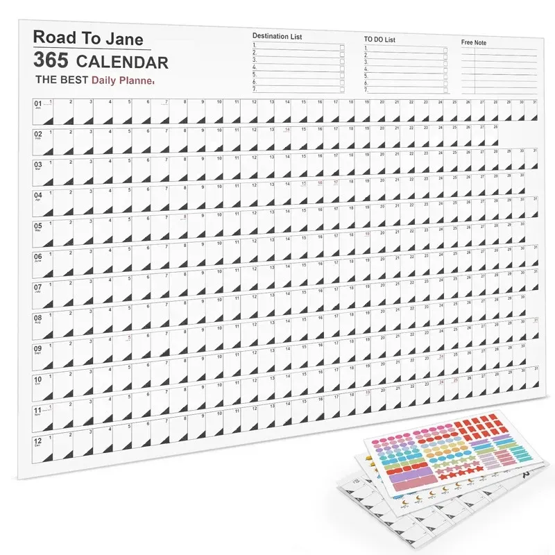 Dhgate 2024 hanging wall calendar monthly planner with daily