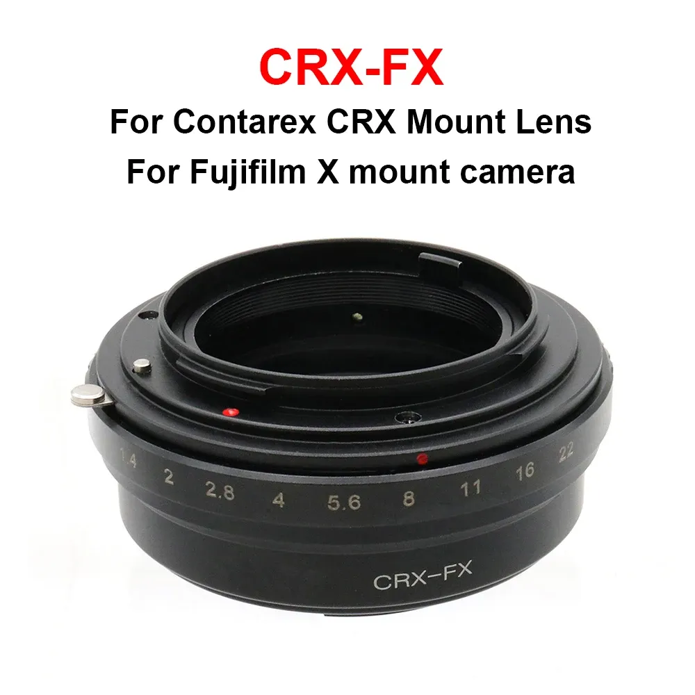 الملحقات CRXFX MOUNT ADAPTER METAL مع حلقة فتحة لعدسة Contarex CRX Mount إلى Fujifilm X Mount Camera XT1/2/3/4/20/30 ، XS10 إلخ.