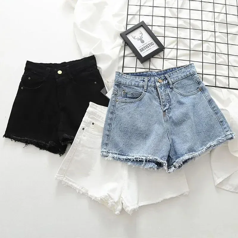 S5XL Women Shorts Summer Summer Solid Slign Disual Short Pants Girls Style Jean Female 240409