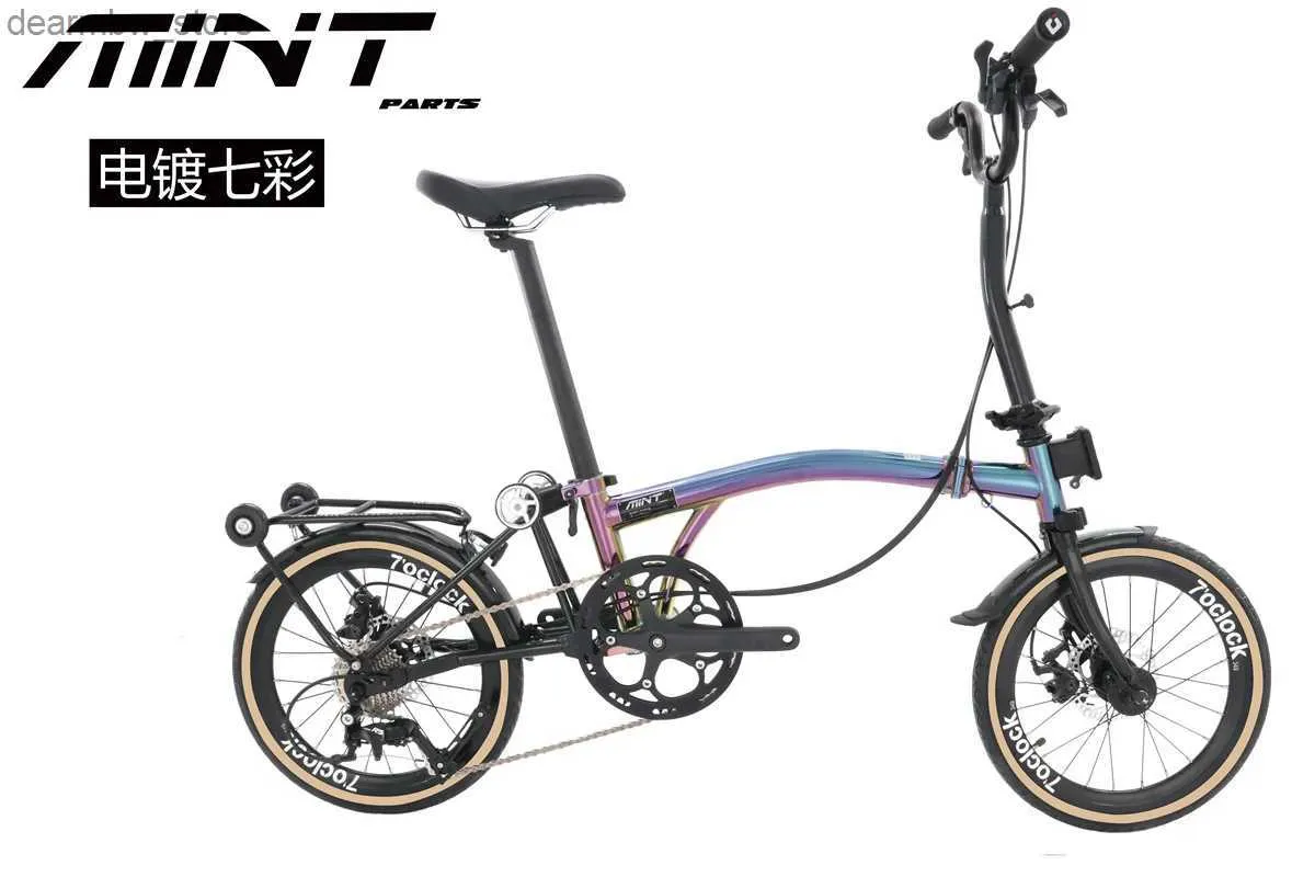 Bikes MINT T9C 16-Inch Folding Bike - 9-Speed Three Folding