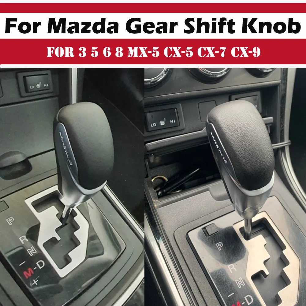 ABS Leather shift stick Stick Lever Head for Mazda 3-8, CX-5