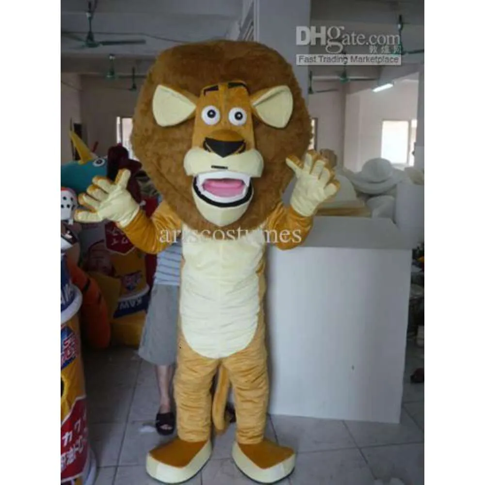 Mascot kostymer skum söt brun lejon docka tecknad plysch jul fancy klänning halloween maskot dräkt