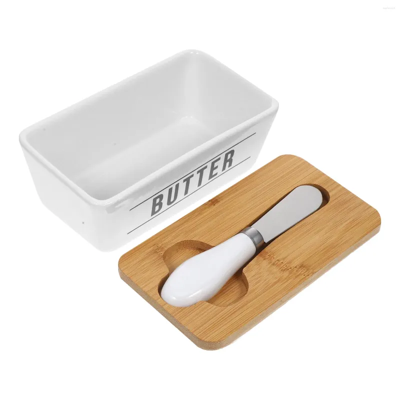 Dinnerware Sets Butter Box Storage Keeper Tray With Lid Dish Cheese Holder For Refrigerator Stainless Steel Wide