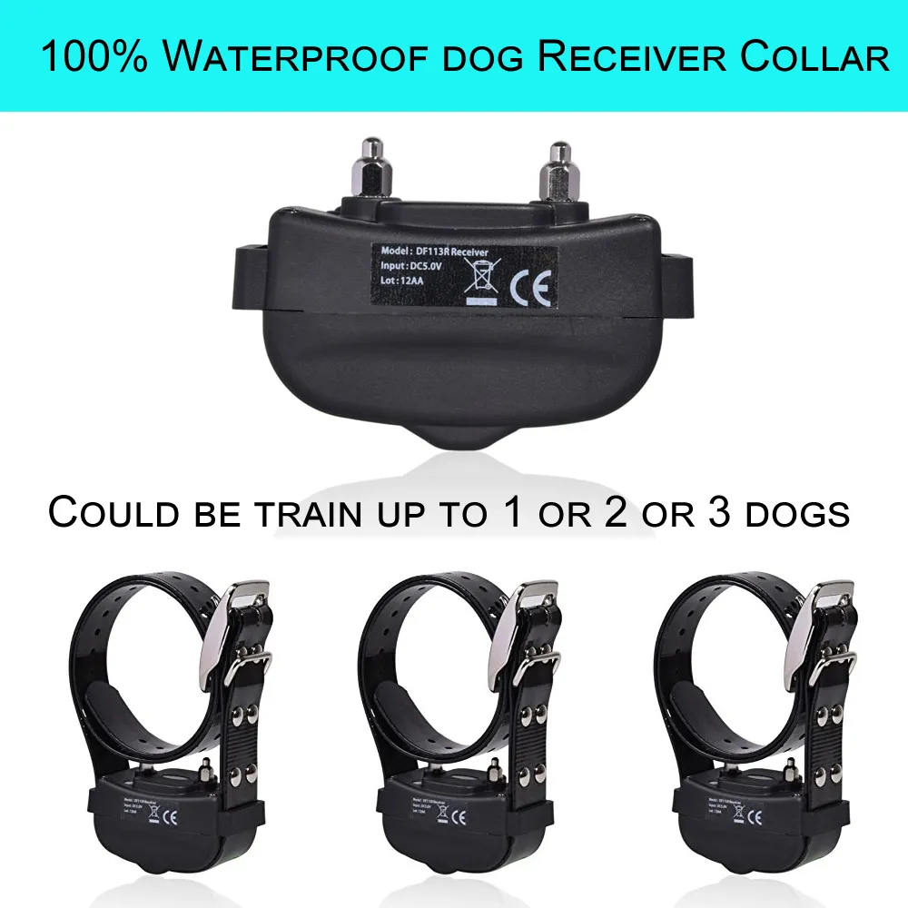 1200M Remote Control Dog Training Collar Waterproof Electric Collars with Safety Wired Pet Electric Fence System