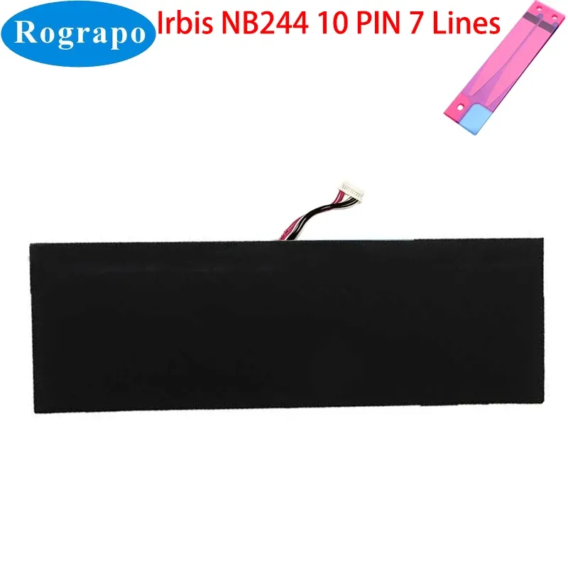 Batterier Ny 7.6V 4800mAh för IRBIS NB244 NB243 Notebook Laptop Battery 10 Pin 7 Wire Plug