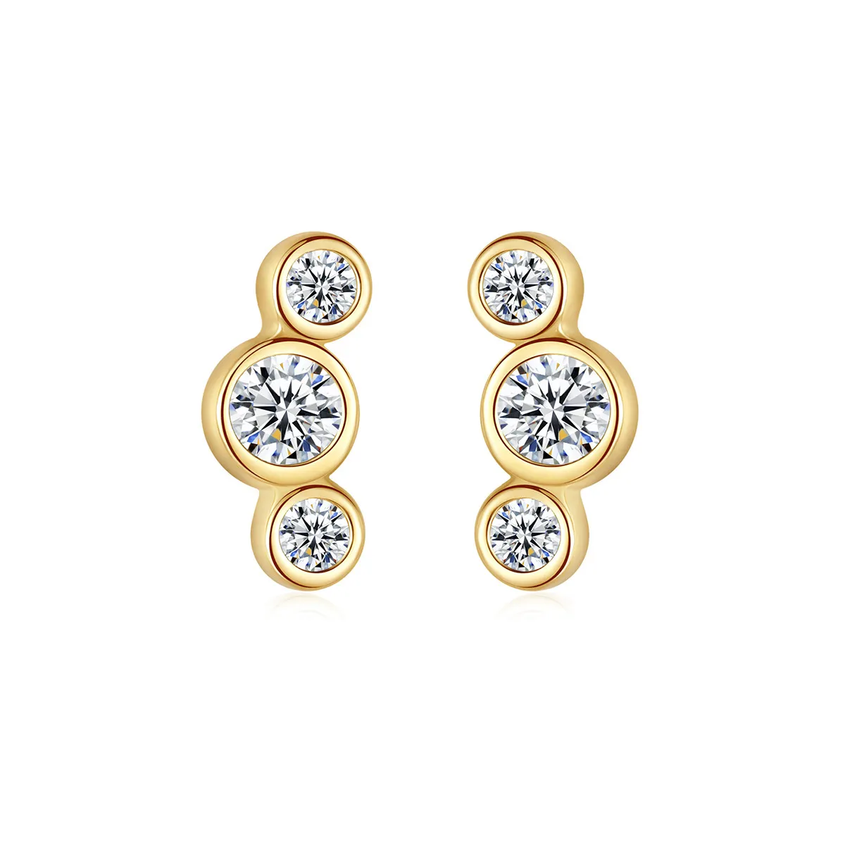 AAA Zircon Stud Earrings S925 Sterling Silver Brand Earrings Korean Style Fashion Plated 18k Gold Women High End Earrings Jewelry Valentine's Day Mors Day Gift SPC