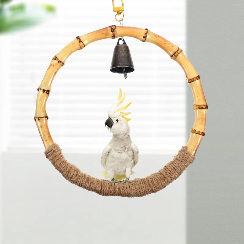 Andere vogelbenodigdheden Parrot Summer Hangock Toys Cockatiel voor kleine Parakets Swing Bamboo Accessories Cage
