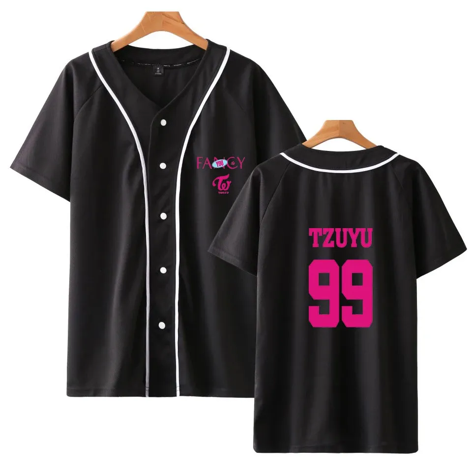 Twice Baseball Shirt Unisex Kpop Jersey Tee Short Sleeve Summer