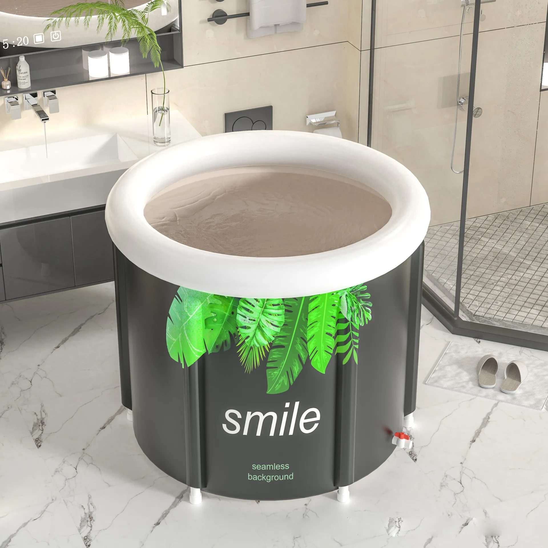 Portable Bathtub (LARGE) By Homefilos, Japanese Soaking Bath Tub For S