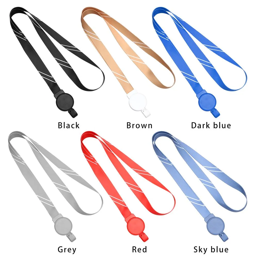 5 Pack - Comfort Black Breakaway Lanyard & Retractable Badge Reel Combo