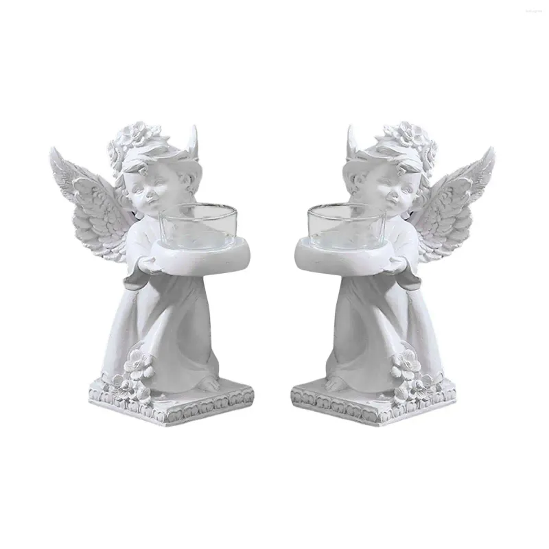 Candele Holder Angel Holder Memory Tabella di memoria Eleganti Figurine per le feste in casa per le feste.