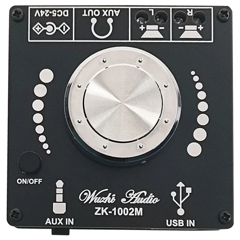 Förstärkare HFES ZK1002M Bluetooth 5.0 Subwoofer Amplifier Board 2x100W 2.0 Channel High Power Audio Stereo Amplifier Board Bass AMP