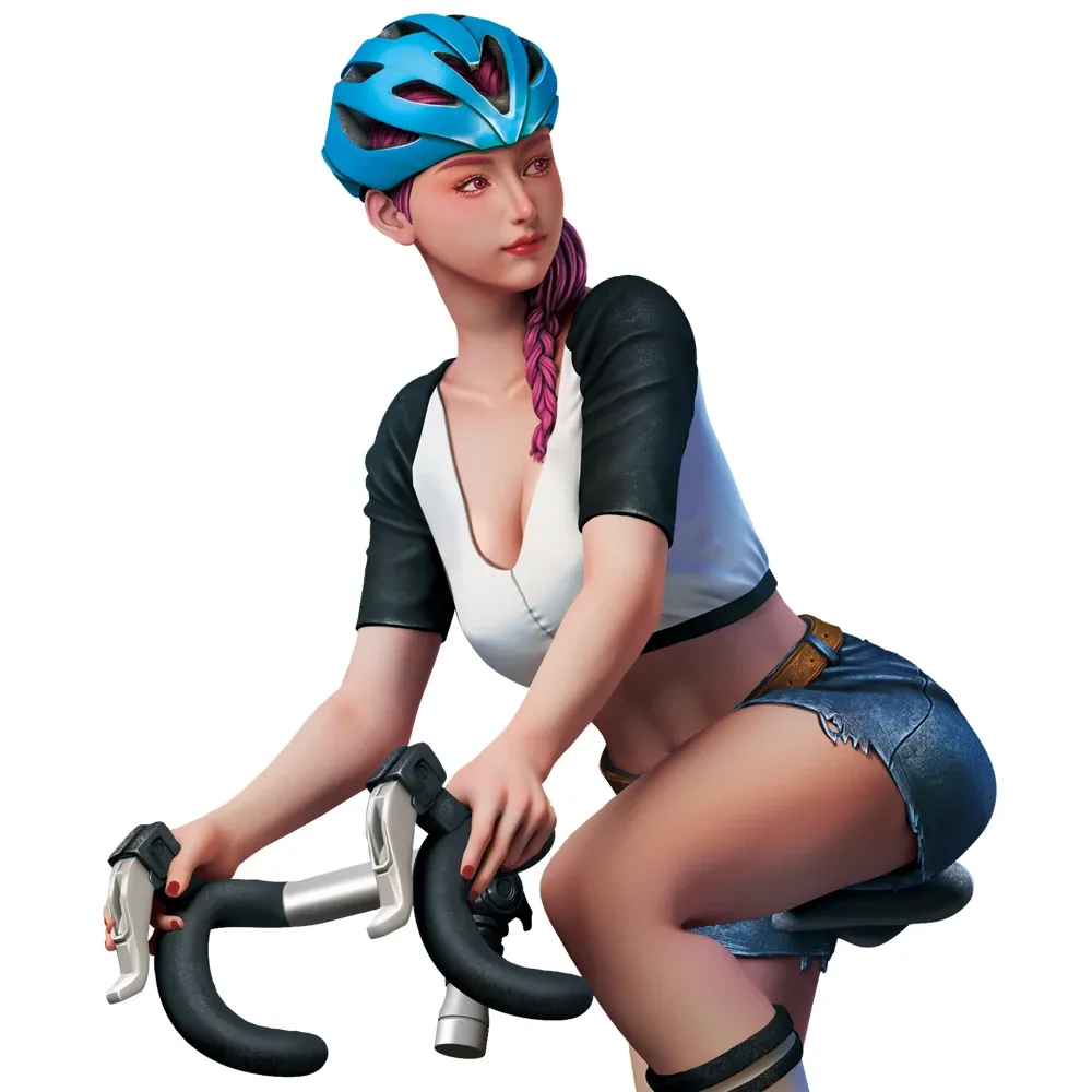 Miniature Oceancosmos, originale, ragazza in bicicletta, temi sportivi, ragazza sexy, resina non verniciata, kit modello in resina figura gk