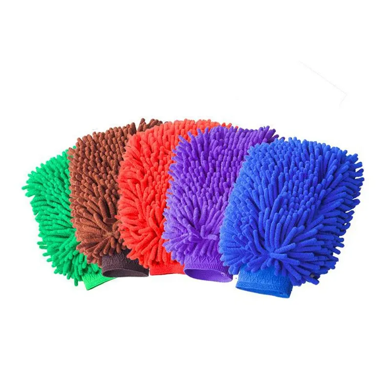 Ultrafine Fiber Chenille Microfiber Car Wash Glove Mitt Soft Net för biltvätt