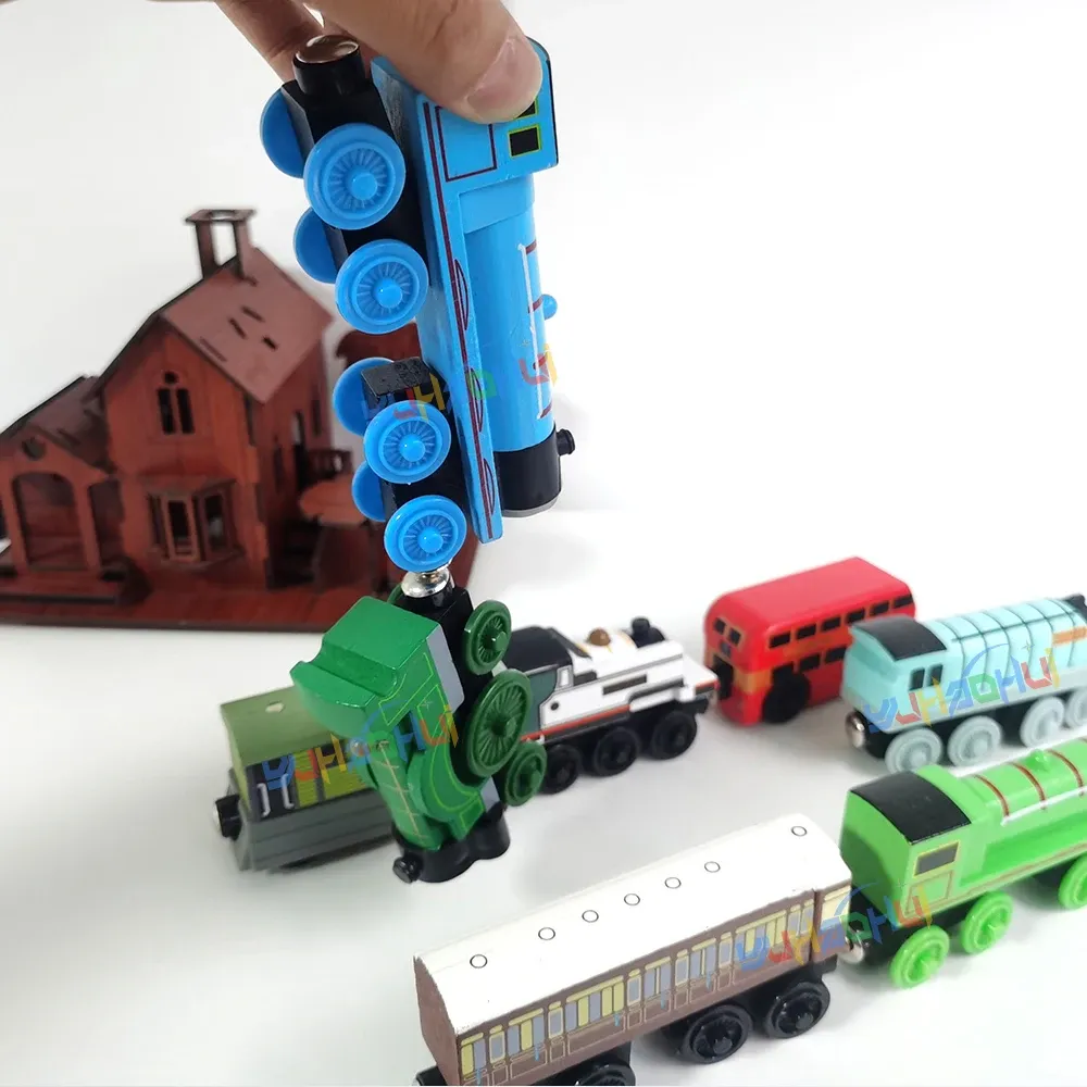 Magnetic Wooden Train Toys Compatible With Thomas Brio Tracks