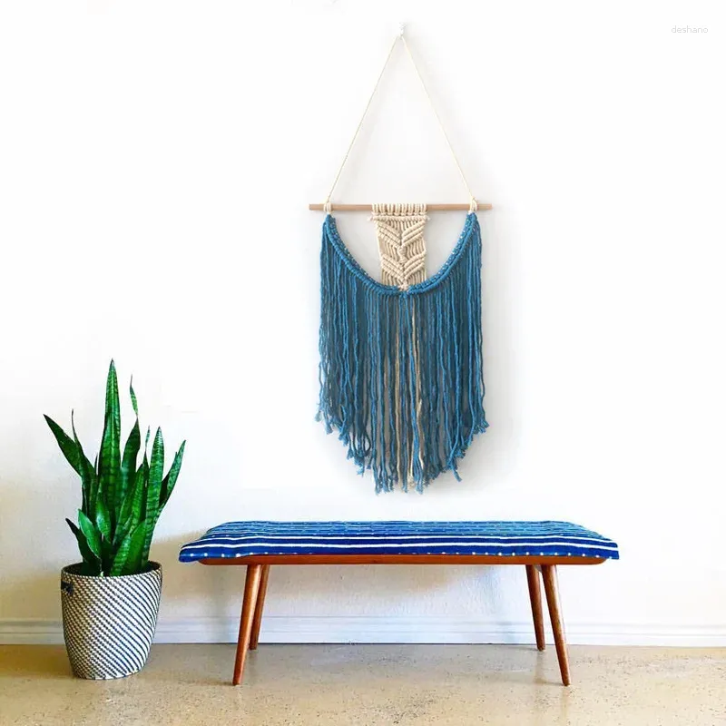 Tapestries Wall Macrame Hanging Boho Decor Chic Bohemian Room Apartment Sovedekorationsfilt Tapestry